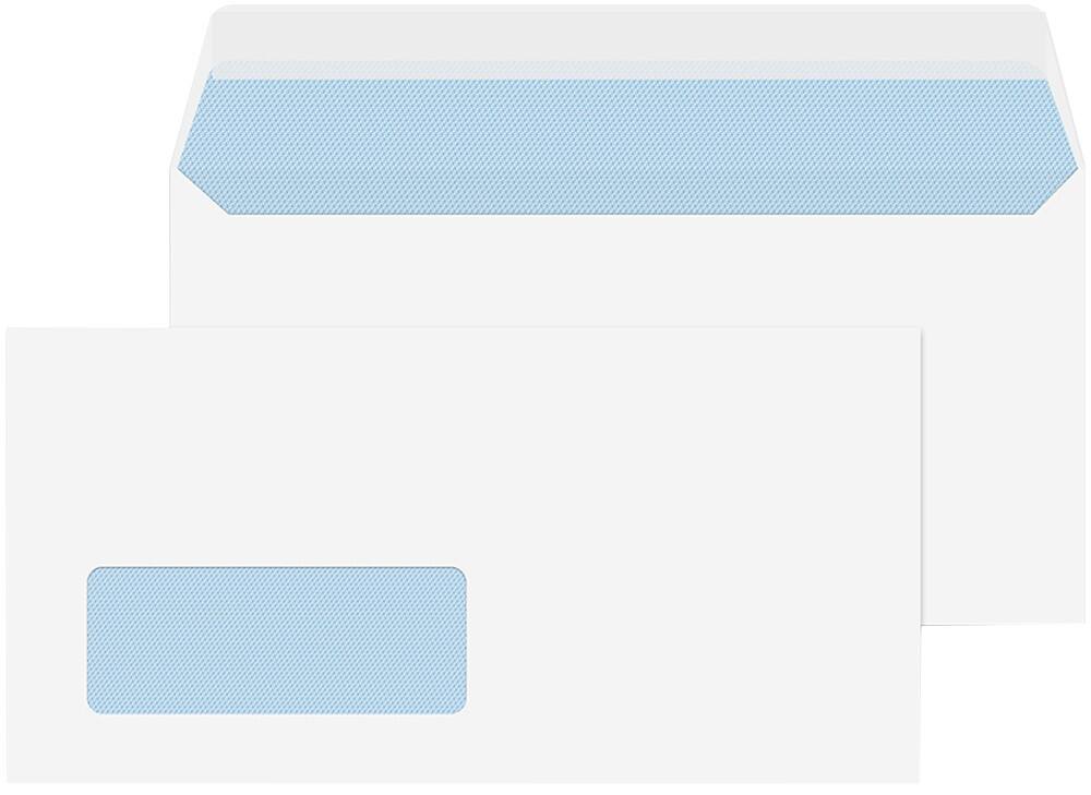 Purely Everyday Briefumschläge DL 100 g/m² Weiss Fenster Peel and Seal 50 Stück