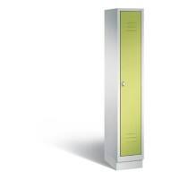 C+P Garderobenschrank Classic H1800xB320xT500mm Korpus: Lichtgrau Türen: Viridingrün Abteil: 1 Abteilbreite: 300 Fach: 1 Drehriegel