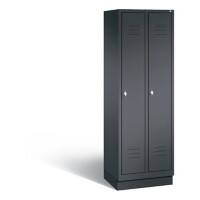 C+P Garderobenschrank Classic Schwarzgrau 610 x 500 x 1.800 mm