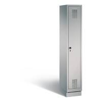 C+P Garderobenschrank Evolo H1800xB320xT500mm Korpus: Weißaluminium Türen: Weißaluminium Abteil: 1 Abteilbreite: 300 Fach: 1 Sicherheits-Drehriegel