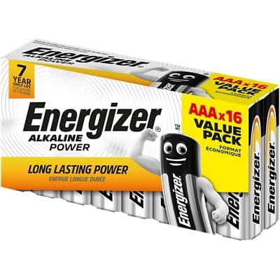 Energizer AAA Alkali-Batterien Power LR03 1,5 V 16 Stück