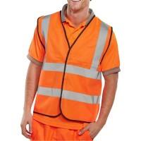 B Seen Hi-Vis Weste Hohe Sichtbarkeit Extra Large (XL) Orange