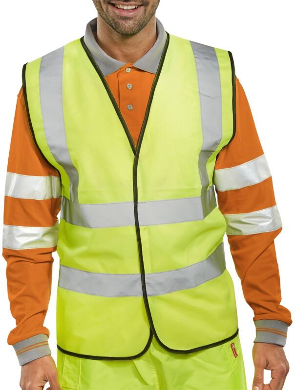 B Seen Hi-Vis Weste Hohe Sichtbarkeit Extra Extra Extra Large (XXXL) Gelb