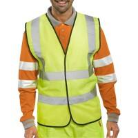 B Seen Hi-Vis Weste Hohe Sichtbarkeit Extra Large (XL) Gelb