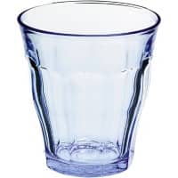 Becher Gehärtetes Glas 220 ml Blau, Transparent 6 Stück