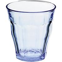 Becher Gehärtetes Glas 310 ml Blau, Transparent 6 Stück