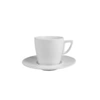 Kaffeetassen Porzellan 180 ml Weiß 24 Stück