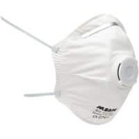 M-Safe Mundschutzmaske mit Ventil FFP2-V Einwegmaske Weiß 20 Stück