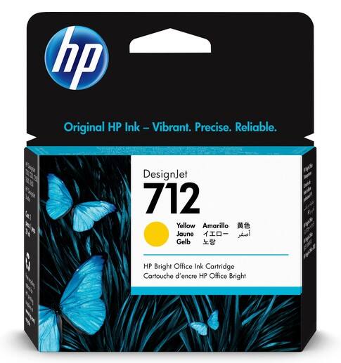 HP 712 Original Tintenpatrone 3ED69A Gelb