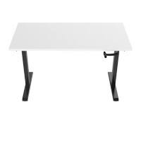 euroseats Sitz-Stehschreibtisch burslibl160wit Schwarz, Weiß