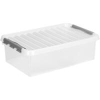 Helit Aufbewahrungsbox Kunststoff Q Line Transparent 32 Liter 180 (H) x 600 (B) x 400 (T) mm 6 Stück