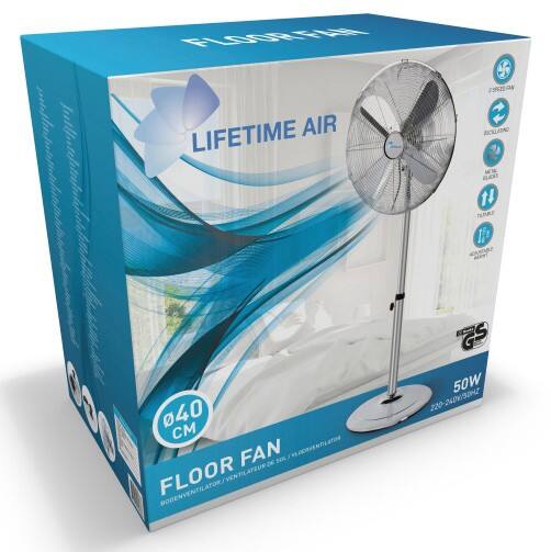 LIFETIME AIR Standventilator 120 cm Chrom