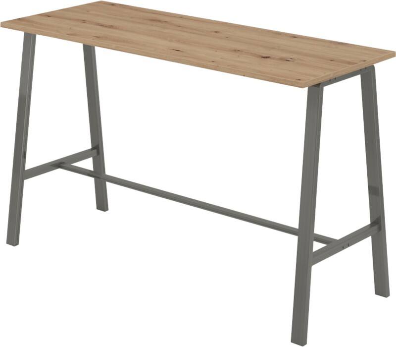 Hammerbacher Stehtisch VMPA17/R/T Eiche, Silber 1750 mm x 680 mm x 1040 mm