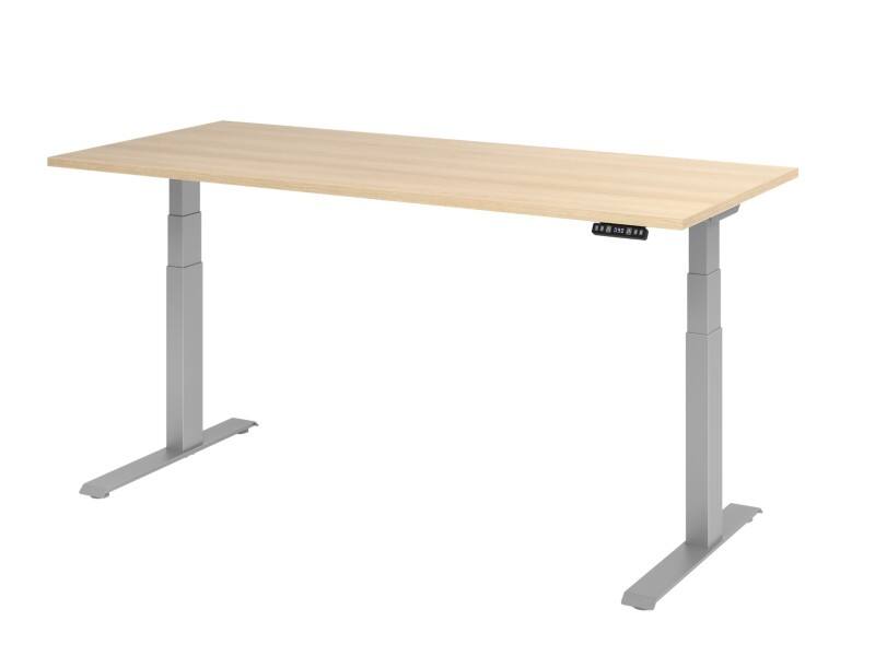 Hammerbacher VXDKB Elektrisch Höhenverstellbar Sitz-Stehschreibtisch Eiche C-Fuß 1.800 (B) x 800 (T) x 1.290 (H) mm Spanplatte, Stahl