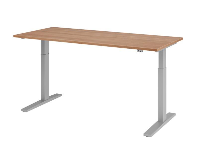 Hammerbacher VXMKA Elektrisch Höhenverstellbar Sitz-Stehschreibtisch Walnuss C-Fuß 1.800 (B) x 800 (T) x 1.200 (H) mm Spanplatte, Stahl