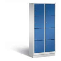 C+P Schließfachschrank Classic H1800xB810xT500 Korpus: Lichtgrau Türen: Enzianblau 2 Abteile 8 Fächer