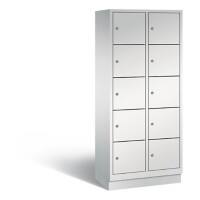 C+P Schließfachschrank Classic H1800xB810xT500 Korpus: Lichtgrau Türen: Lichtgrau 2 Abteile 10 Fächer