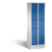 C+P Schließfachschrank Evolo H1800xB610xT500 Korpus: Lichtgrau Türen: Enzianblau 2 Abteile 10 Fächer