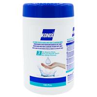 KONIX Hand & Haut Reinigungstücher Packung mit 100 Stück