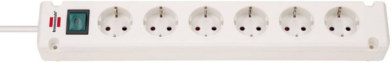 brennenstuhl 1150650326 Bremounta Steckdosenleiste 6-fach F Buchsen 3 m Weiß