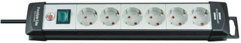 brennenstuhl 1951560101 Steckdosenleiste 6-fach 5 m Mit Schalter Schwarz, Silber