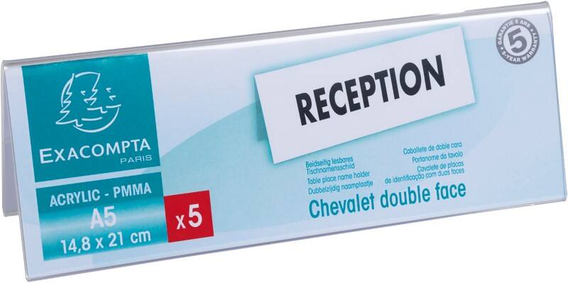 Exacompta Namensschild 85358D Transparent 10 Stück