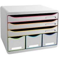 Exacompta Black Office Schubladenbox Kunststoff Mehrfarbig, Weiß 35,5 x 27 x 27,1 cm 1