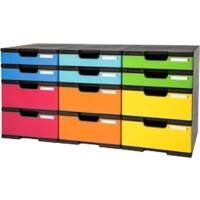Exacompta Schubladenbox Kunststoff Mehrfarbig