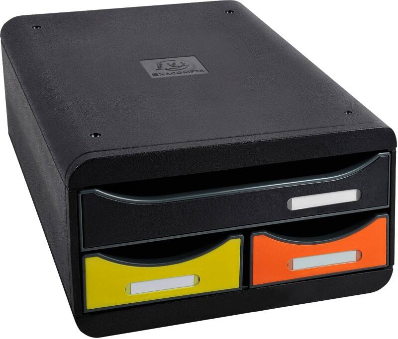 Exacompta Iderama Schubladenbox Kunststoff Mehrfarbig 3 Schübe 27,8 x 34,7 x 13 cm DIN A4+