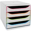Exacompta Black Office Schubladenbox Kunststoff Mehrfarbig, Weiß 27,8 x 34,7 x 26,7 cm 1
