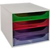 Exacompta Linicolor Schubladenbox Kunststoff Mehrfarbig 28,4 x 34,8 x 23,4 cm 1
