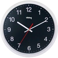 Viking Analog Wanduhr Schwarz, Weiß 31,5 x 5 cm