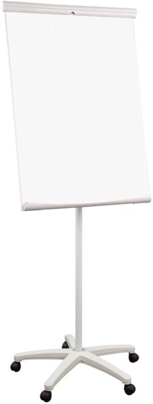 Flipchart Feistehend Mobil mit Stifteablage Silber, 5 Rollen​ 700 x 1860 mm