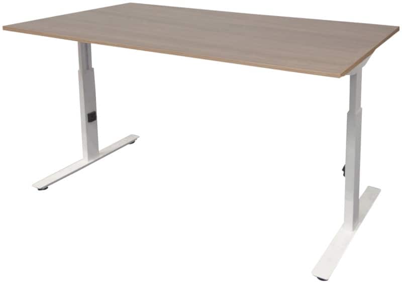 Schaffenburg Höhenverstellbar Sitz-Stehschreibtisch Holz Weiß