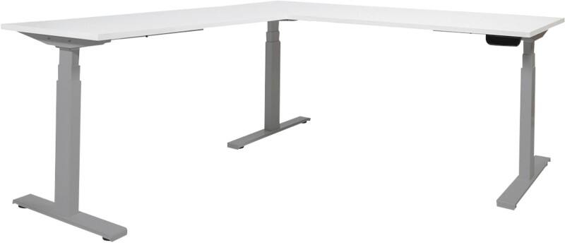 Schaffenburg Höhenverstellbar Sitz-Stehschreibtisch Holz Aluminium