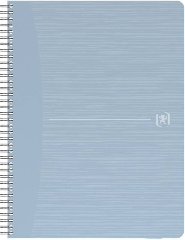 OXFORD My Rec’Up Notizbuch DIN A4 Liniert Doppeldraht Matt Lackierter Karton Blau Nicht perforiert 90 Seiten 90 Blatt
