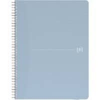 OXFORD My Rec’Up Notizbuch DIN A5 Kariert Doppeldraht Matt Lackierter Karton Blau Nicht perforiert 180 Seiten 90 Blatt