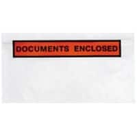 RAJA Selbstklebend Dokumententaschen DL PE (Polyethylen), Silikonpapier Transparent 22,5 (B) x 11,5 (H) cm 1000 Stück