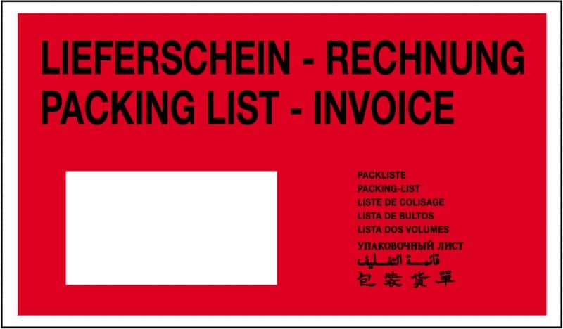 RAJA Selbstklebend Dokumententaschen DIN C5 PE (Polyethylen), Silikonpapier Rot, Transparent 22,5 (B) x 16,5 (H) cm 250 Stück