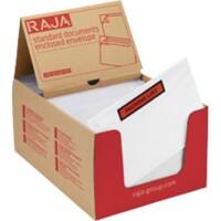 RAJA Selbstklebend Dokumententaschen PE (Polyethylen), Silikonpapier Transparent 16,5 (B) x 22,5 (H) cm 250 Stück