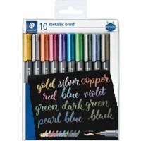 STAEDTLER Metallic Marker mit Pinselspitze ‎8321 Nicht permanent 1-6 mm Farbig sortiert 10 Stück