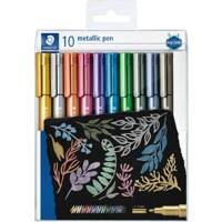 STAEDTLER Design Journey Calligraphy 8323 Marker mit Faserspitze Mitteldicke Rundspitze 1-2 mm Nicht nachfüllbar Farbig sortiert 10 Stück