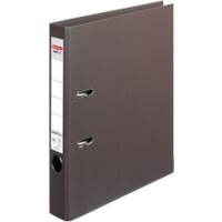 herlitz maX.file Protect plus Ordner DIN A4 55 mm Braun 2 Ringe Pappkarton, PP (Polypropylen) Texturiert