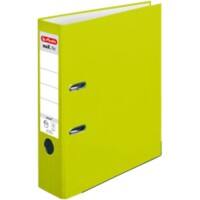 herlitz maX.file Protect Ordner DIN A4 80 mm Neongrün 2 Ringe Pappkarton, PP (Polypropylen) Texturiert