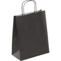 RAJA Tragetasche Papier Schwarz 30 x 12 x 23 cm 50 Stück