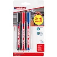 edding Blister 300 Permanent-Marker Mittel Rundspitze Ja 3 Stück