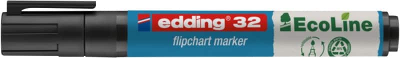 edding EcoLine 32 Flipchart-Marker  Mittel Keilspitze 1 - 5 mm Schwarz Nachfüllbar Wasserbeständig
