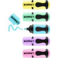 edding Mini e-7 Textmarker Pastellblau, Pastellgrün, Pastellrosa, Pastellviolett, Pastellgelb Mittel Keilspitze 5 Stück