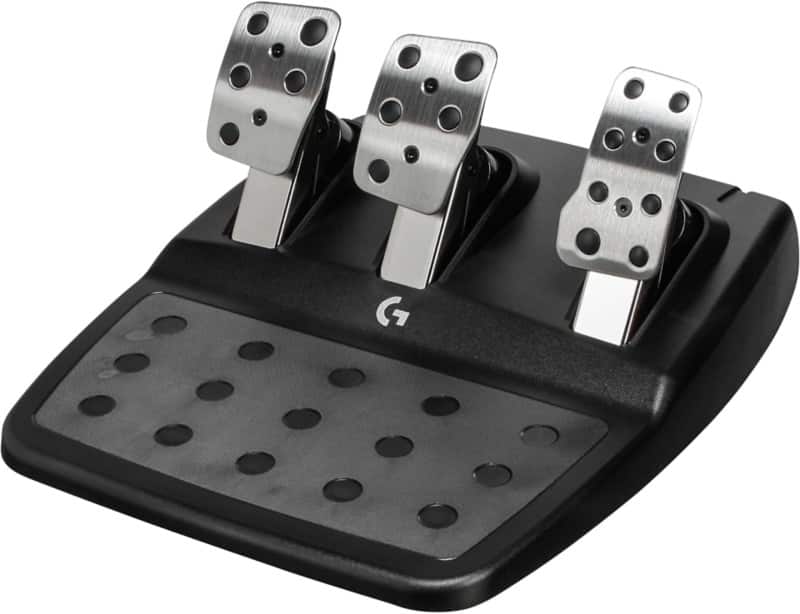 Logitech Lenkrad und Pedal PC, PlayStation 5, PlayStation 4, Xbox Series X/S, Xbox One Leder