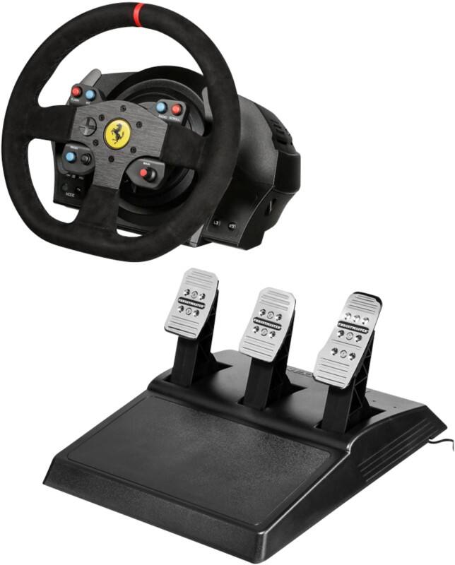 Thrustmaster Lenkrad Windows PC, Sony PlayStation 3, PlayStation 4 und PlayStation 5 Ferrari Integral Alcantara Edition Alcantara, Rindsleder